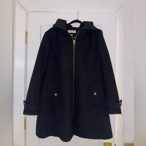 MK Black Hooded Coat